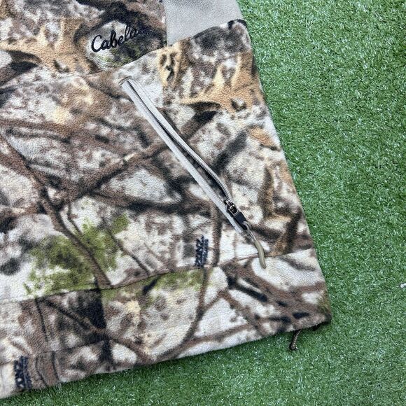 Cabela’s Full Zip Camouflage Fleece Vest Mens Size Large - Picture 2 of 10